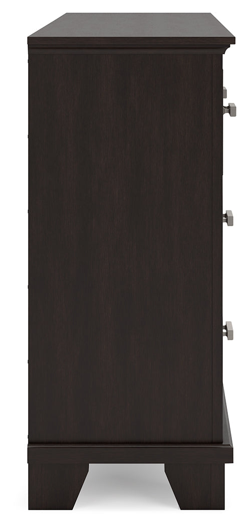 Covetown Dark Brown Dresser