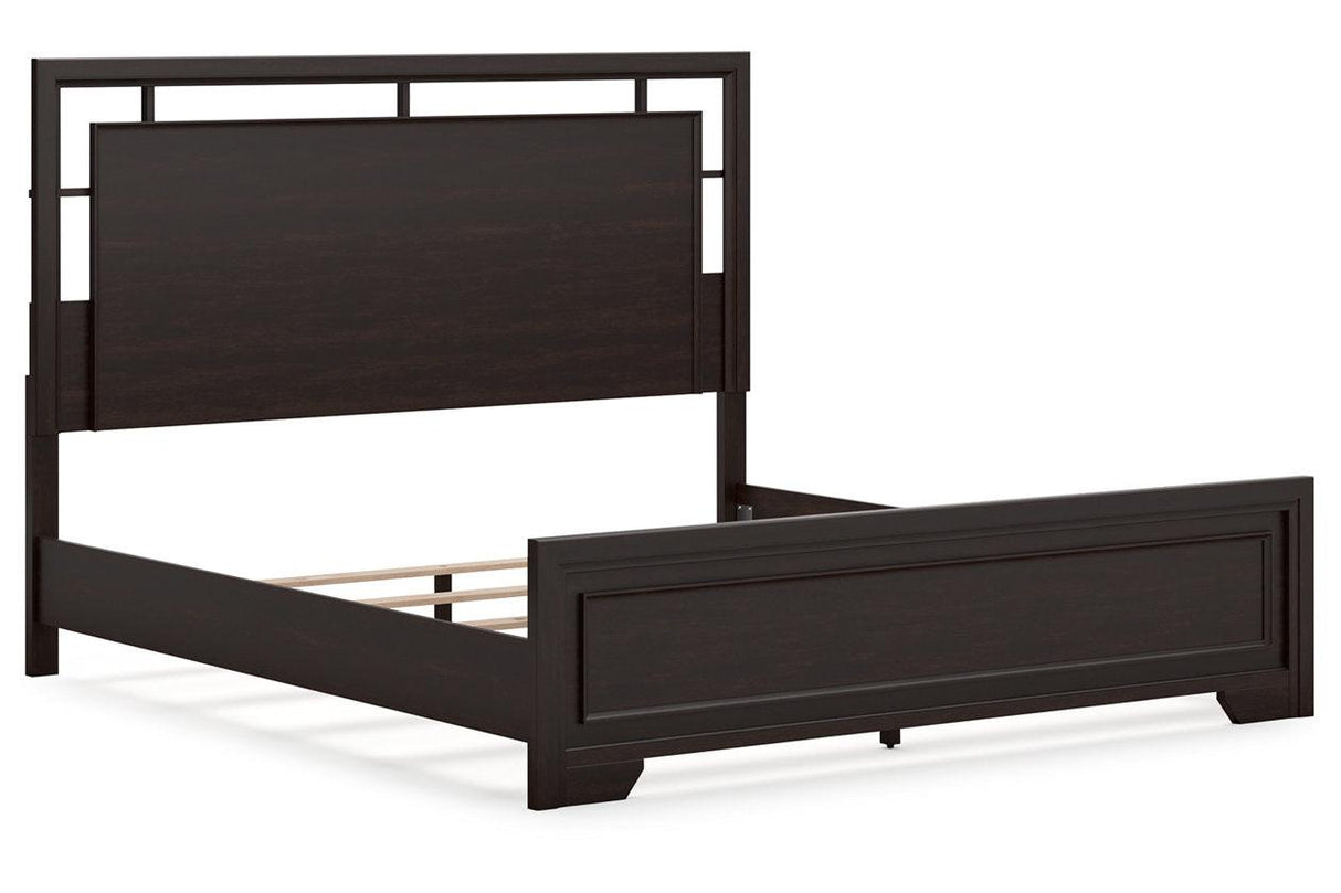 Covetown Dark Brown King Panel Bed by Ashley at Eve Furniture