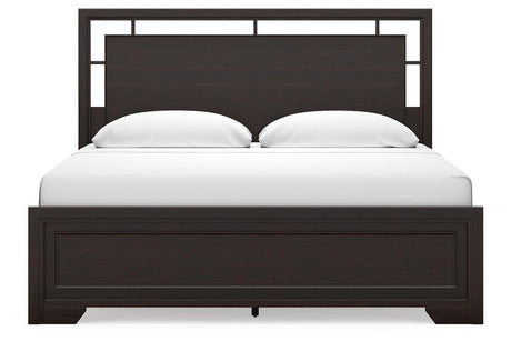 Covetown Dark Brown King Panel Bed by Ashley at Eve Furniture