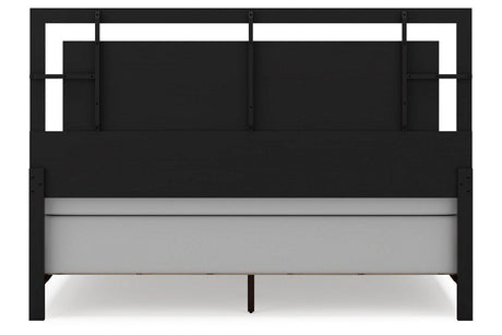 Covetown Dark Brown King Panel Bed by Ashley at Eve Furniture
