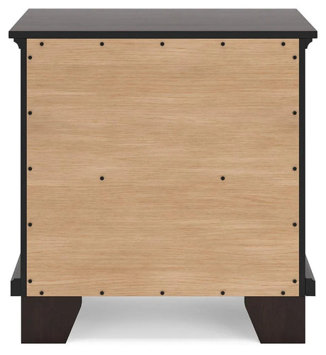 Covetown Dark Brown Nightstand by Ashley at Eve Furniture