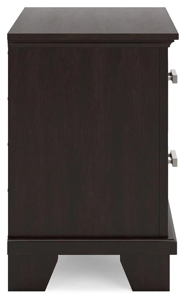 Covetown Dark Brown Nightstand by Ashley at Eve Furniture