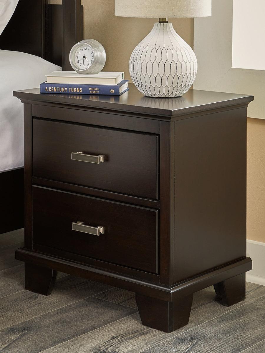 Covetown Dark Brown Nightstand by Ashley at Eve Furniture