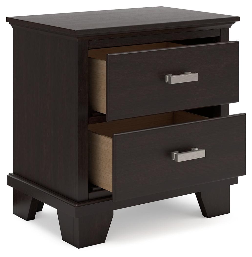 Covetown Dark Brown Nightstand by Ashley at Eve Furniture