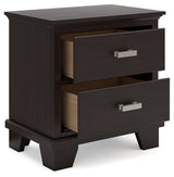 Covetown Dark Brown Nightstand by Ashley at Eve Furniture
