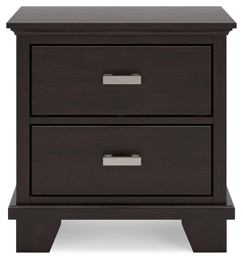 Covetown Dark Brown Nightstand by Ashley at Eve Furniture