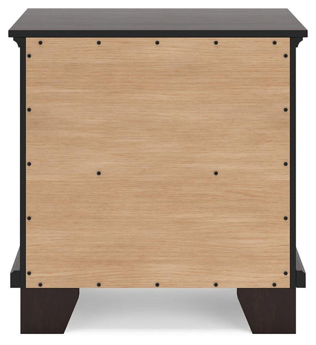Covetown Dark Brown Nightstand by Ashley at Eve Furniture