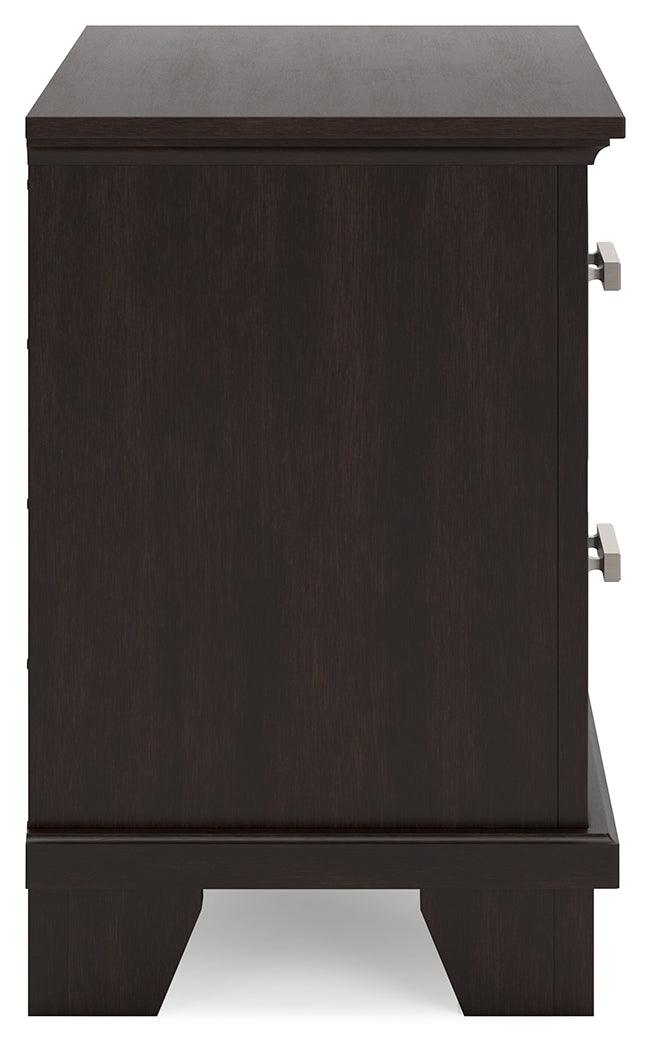 Covetown Dark Brown Nightstand by Ashley at Eve Furniture