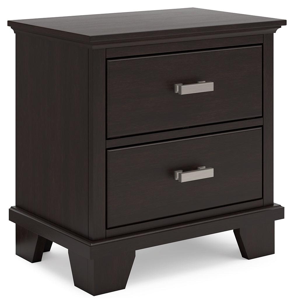 Covetown Dark Brown Nightstand by Ashley at Eve Furniture