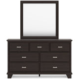 Covetown Dark Brown Panel Bedroom Set by Ashley at Eve Furniture