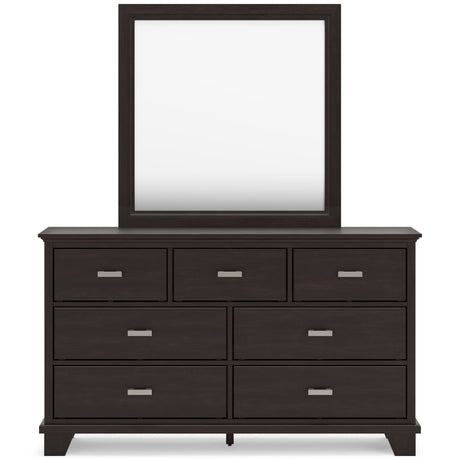 Covetown Dark Brown Panel Bedroom Set by Ashley at Eve Furniture