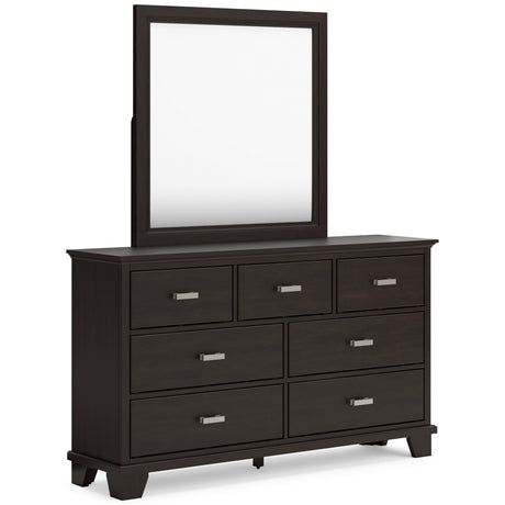 Covetown Dark Brown Panel Bedroom Set by Ashley at Eve Furniture