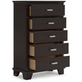 Covetown Dark Brown Panel Bedroom Set by Ashley at Eve Furniture