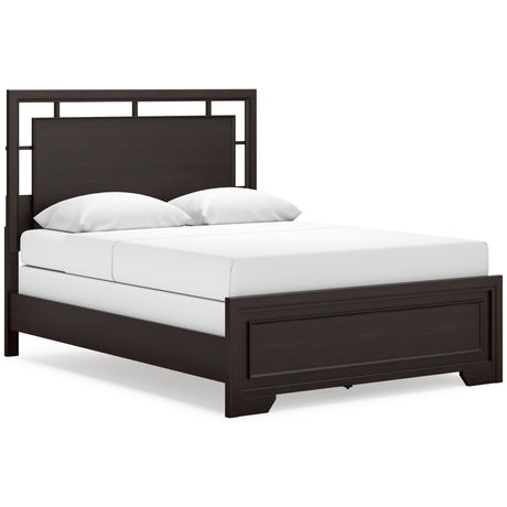 Covetown Dark Brown Panel Bedroom Set by Ashley at Eve Furniture