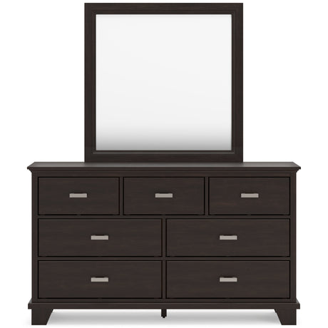 Covetown Dark Brown Panel Bedroom Set by Ashley at Eve Furniture