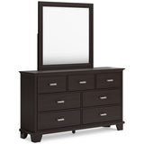 Covetown Dark Brown Panel Bedroom Set by Ashley at Eve Furniture