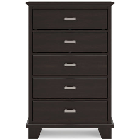 Covetown Dark Brown Panel Bedroom Set by Ashley at Eve Furniture