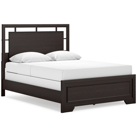 Covetown Dark Brown Panel Bedroom Set by Ashley at Eve Furniture