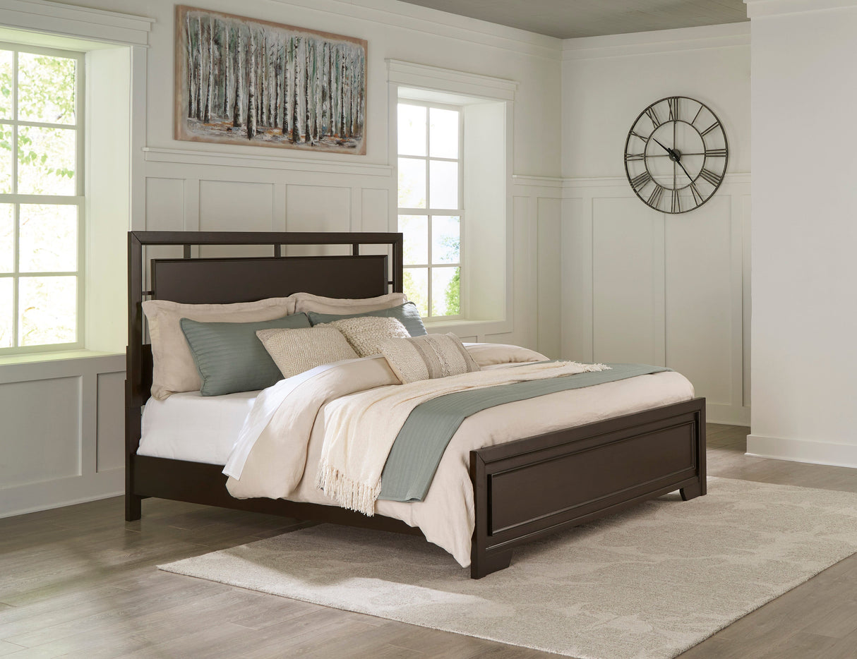 Covetown Dark Brown Panel Bedroom Set by Ashley at Eve Furniture
