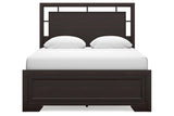 Covetown Dark Brown Queen Panel Bed by Ashley at Eve Furniture