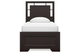 Covetown Dark Brown Twin Panel Bed by Ashley at Eve Furniture