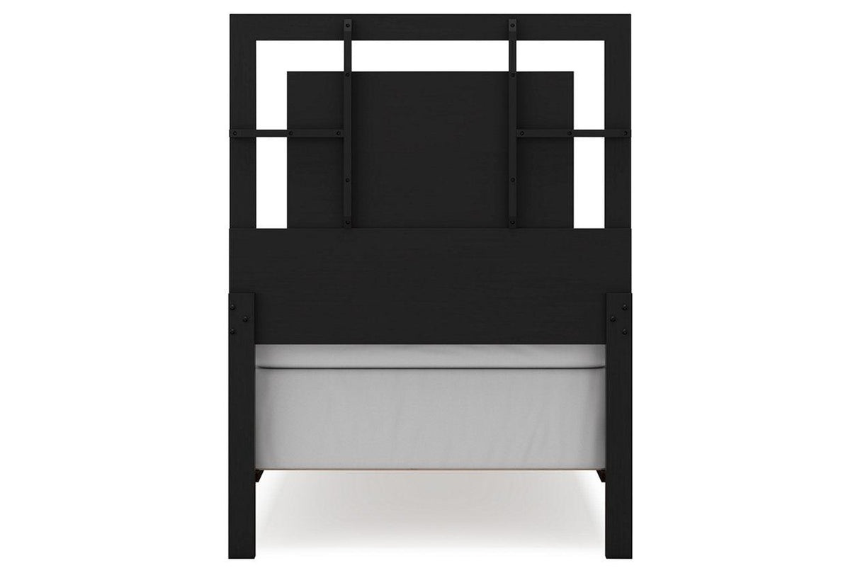 Covetown Dark Brown Twin Panel Bed by Ashley at Eve Furniture