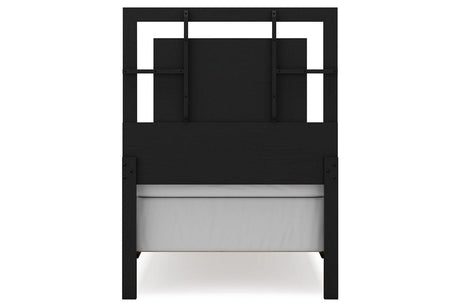 Covetown Dark Brown Twin Panel Bed by Ashley at Eve Furniture