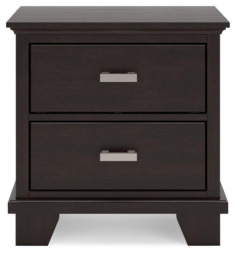 Covetown Dark Brown Nightstand by Ashley at Eve Furniture