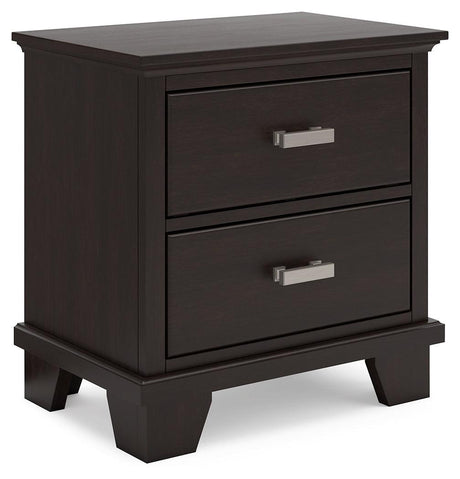 Covetown Dark Brown Nightstand by Ashley at Eve Furniture