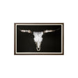 Cow Skull by PH Burchett a Hand Embellished Textured Framed Art Print Matted under Glass by Mercana at Eve Furniture