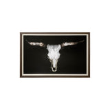 Cow Skull by PH Burchett a Hand Embellished Textured Framed Art Print Matted under Glass by Mercana at Eve Furniture