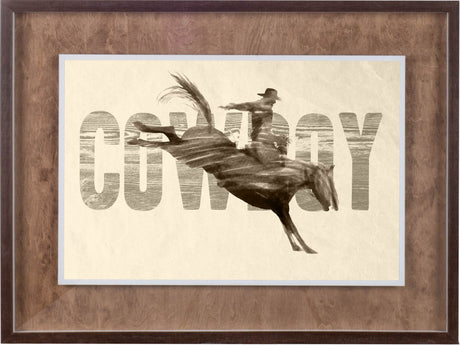 Cowboy by THE Studio a Framed Art Print Matted under Glass by Mercana at Eve Furniture