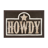Cowboy Culture - Howdy by Mercana Studio a Hand Embelished Textured Framed Art Print by Mercana at Eve Furniture