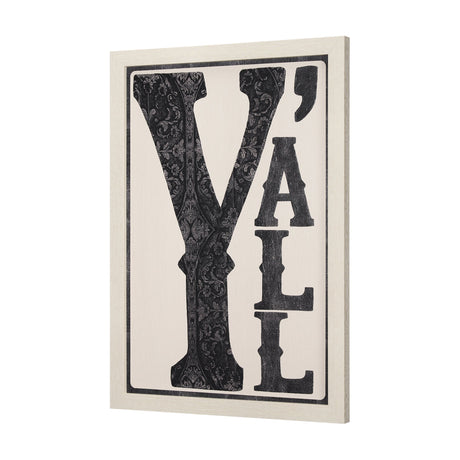 Cowboy Culture - Y'all by Mercana Studio a Hand Embelished Textured Framed Art Print by Mercana at Eve Furniture