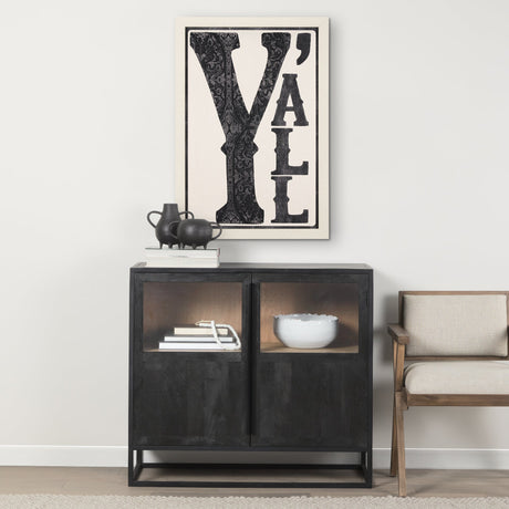 Cowboy Culture - Y'all by Mercana Studio a Hand Embelished Textured Framed Art Print by Mercana at Eve Furniture