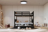 Coze Black Full/Full Bunk Bed w/Twin Trundle by Happy Homes at Eve Furniture