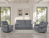 Cozy Gray 3-Piece Manual Reclining Set by Steve Silver at Eve Furniture