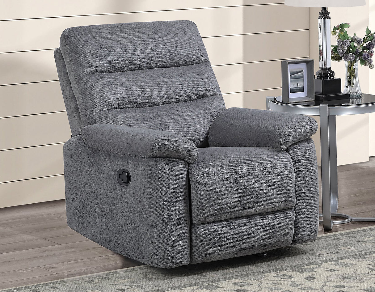 Cozy Gray 3-Piece Manual Reclining Set by Steve Silver at Eve Furniture