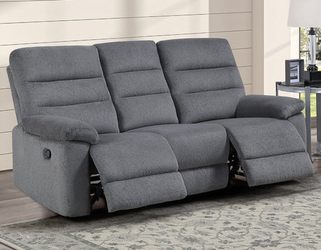Cozy Gray 3-Piece Manual Reclining Set by Steve Silver at Eve Furniture
