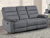Cozy Gray 3-Piece Manual Reclining Set by Steve Silver at Eve Furniture