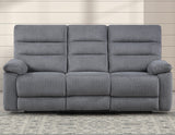 Cozy Gray 3-Piece Manual Reclining Set by Steve Silver at Eve Furniture