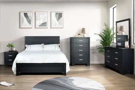 Cozy Nest Black 5-piece Bedroom Set by Happy Homes at Eve Furniture