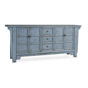 Crafton 3 Drawer 4 Door Cabinet - Blue by Classic Home at Eve Furniture