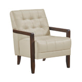 Crafton Beige Leather Accent Chair by Homelegance at Eve Furniture
