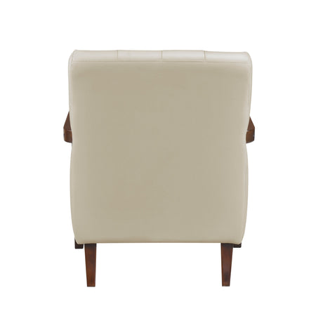 Crafton Beige Leather Accent Chair by Homelegance at Eve Furniture