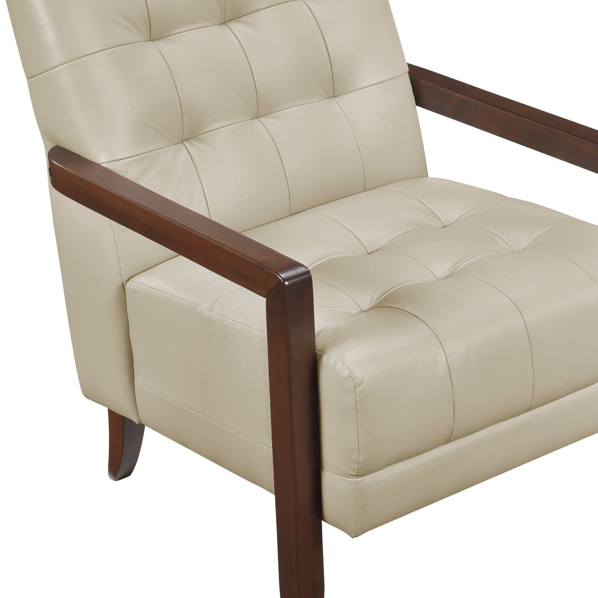 Crafton Beige Leather Accent Chair by Homelegance at Eve Furniture
