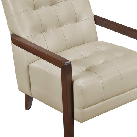 Crafton Beige Leather Accent Chair by Homelegance at Eve Furniture