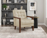 Crafton Beige Leather Accent Chair by Homelegance at Eve Furniture