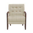 Crafton Beige Leather Accent Chair by Homelegance at Eve Furniture