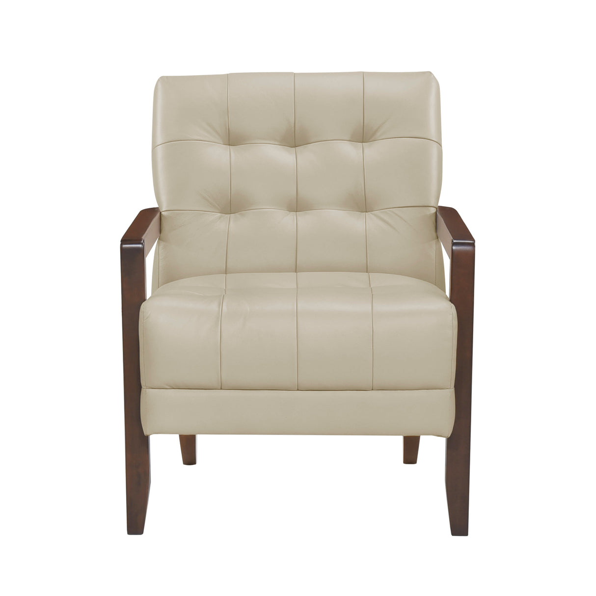 Crafton Beige Leather Accent Chair by Homelegance at Eve Furniture